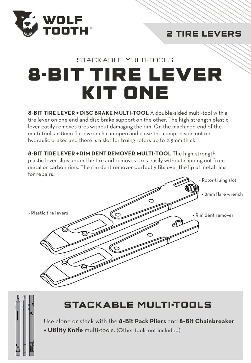 Wolf Tooth Components 8-Bit Tire Lever + Rim Dent Remover