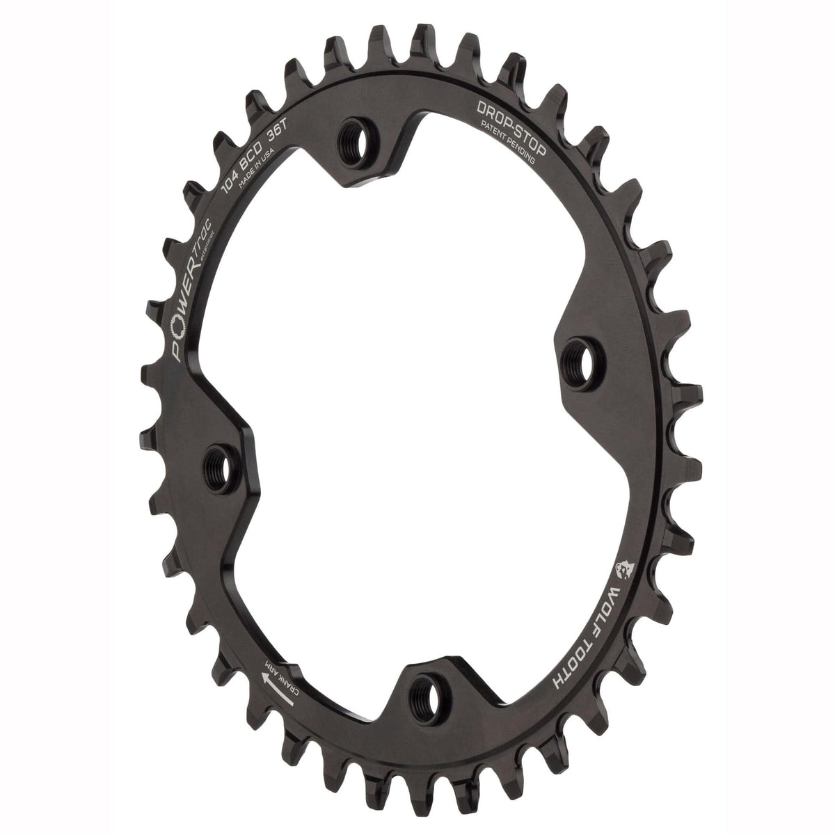 Wolf Tooth Shimano 104 BCD Chainring - Black - 36T