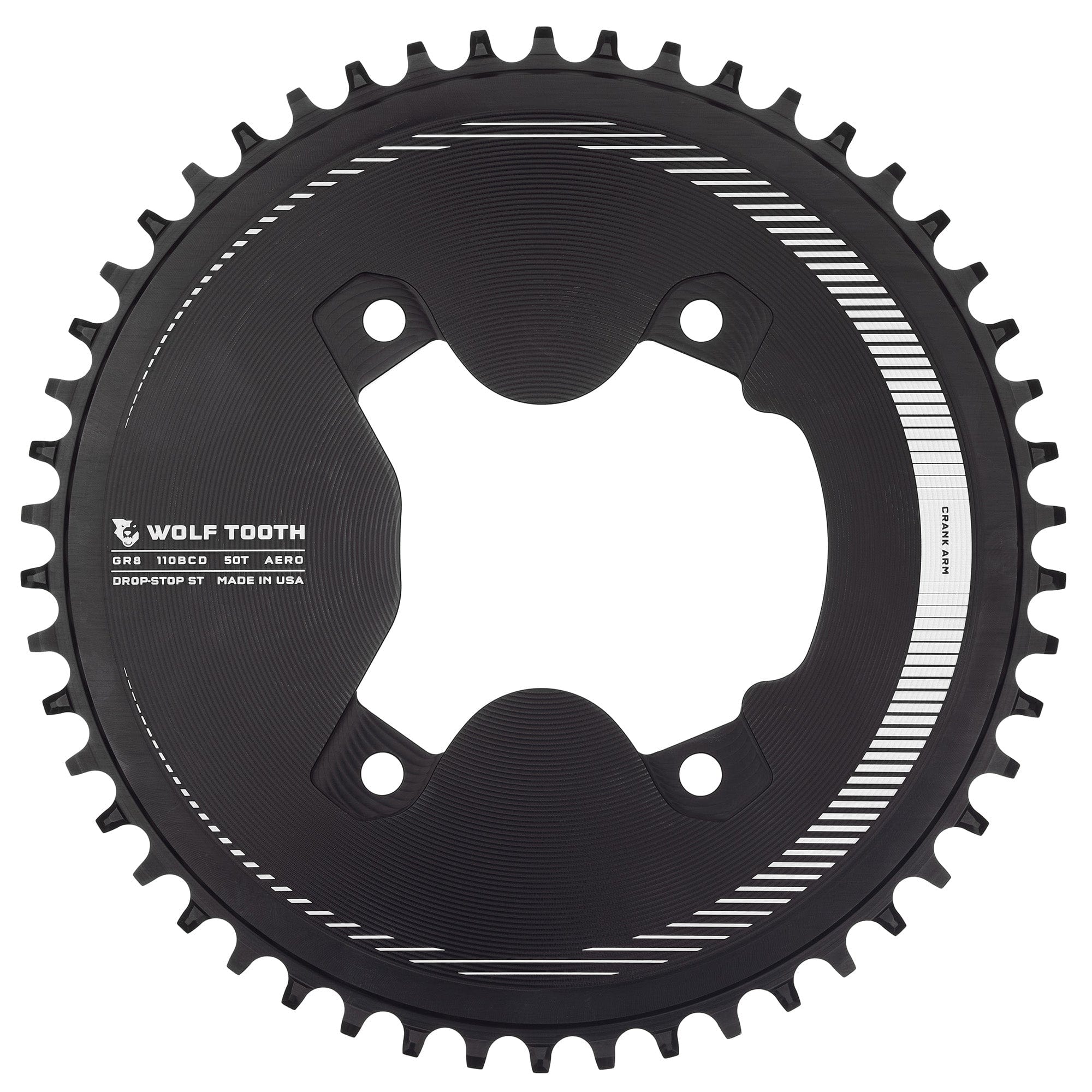 110 BCD Asymmetric 4-Bolt Chainrings for Shimano GRX Cranks