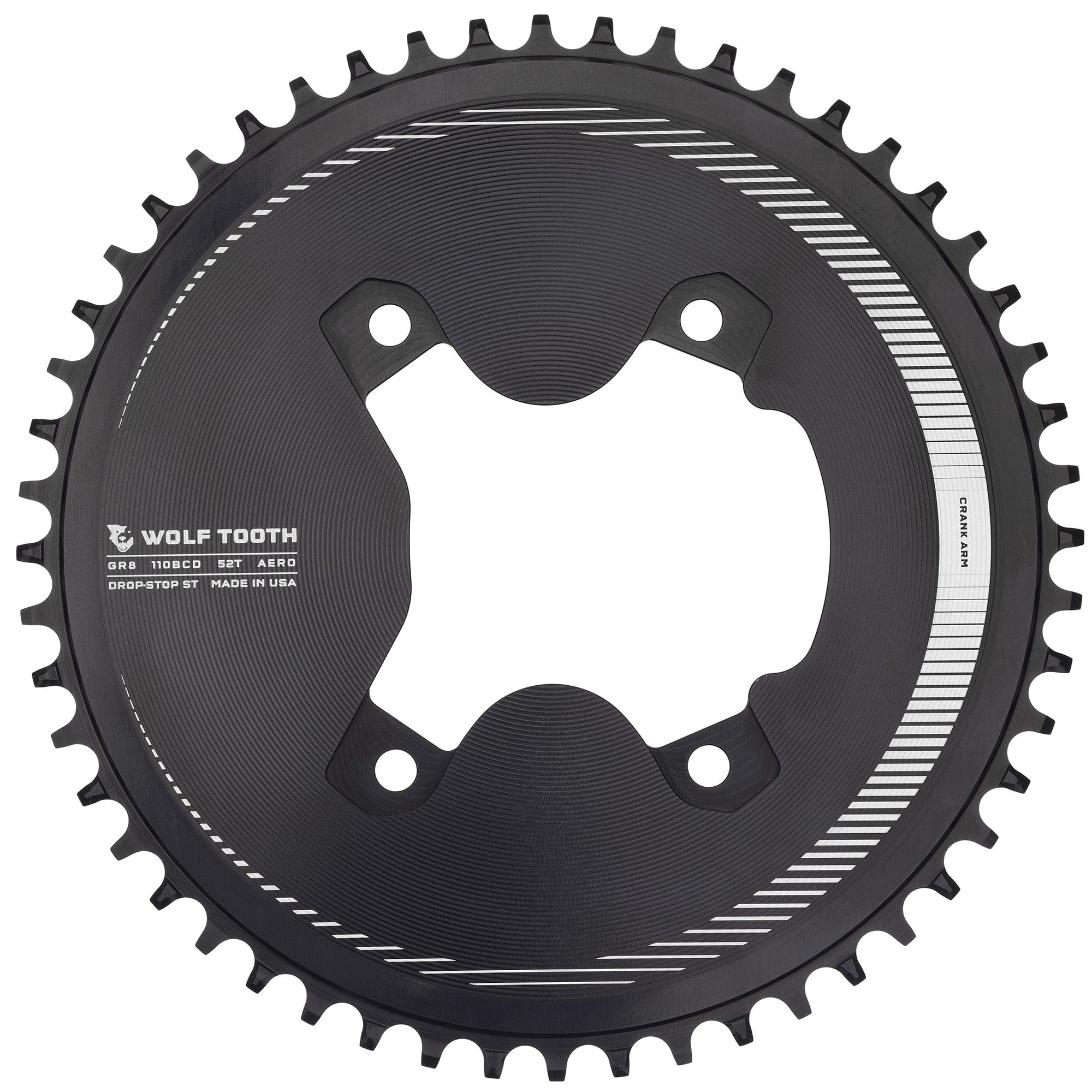 110 BCD Asymmetric 4-Bolt Chainrings for Shimano GRX Cranks