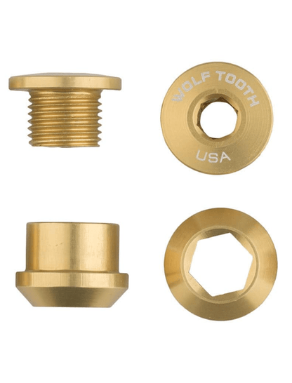 Aluminum / Gold Single Chainring Bolt + Nut for 1X