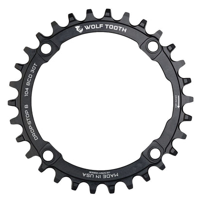 Black / 30T / Drop-Stop B 104 BCD Chainrings - Drop-Stop A