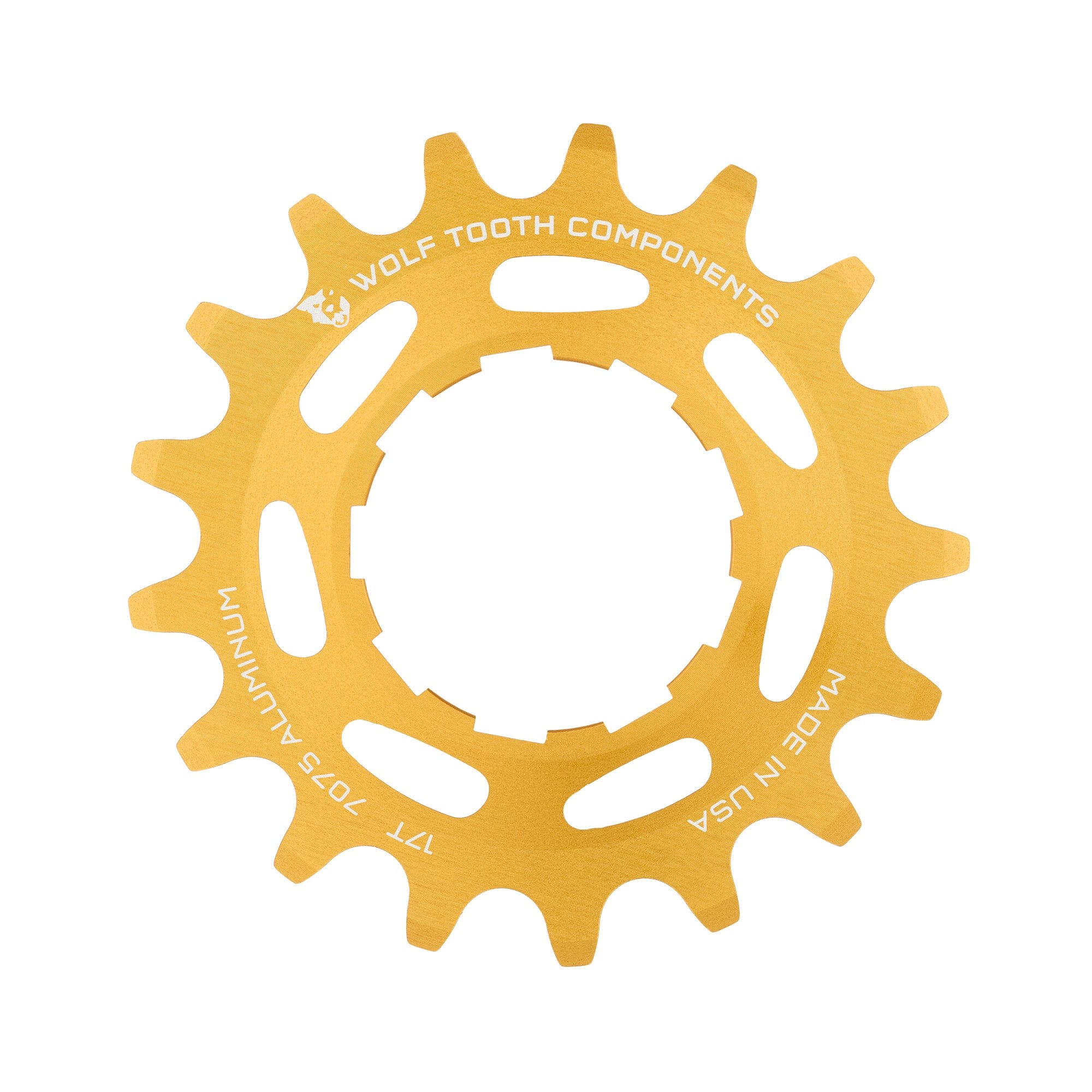 Gold / 17T Aluminum Single Speed Cog