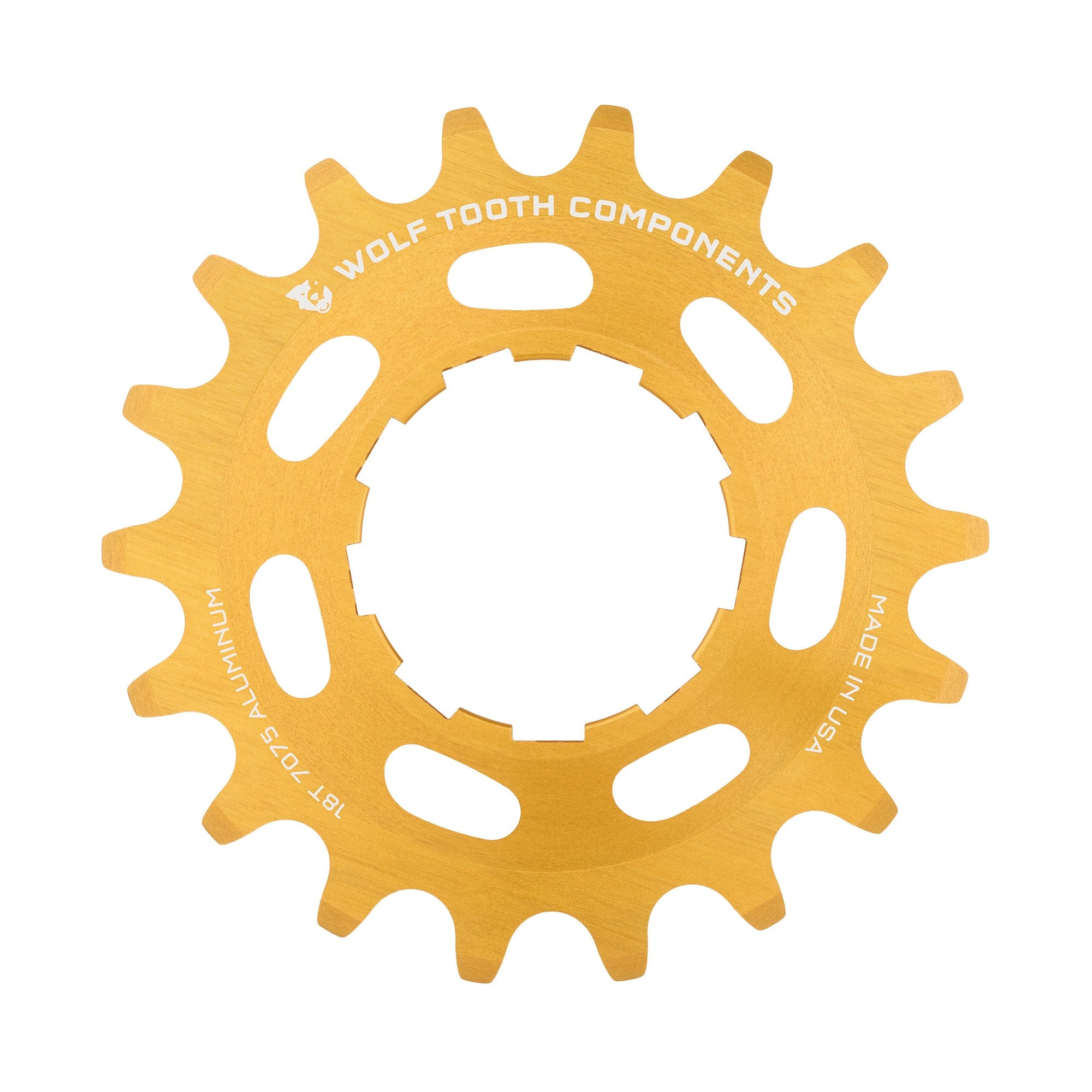 Gold / 18T Aluminum Single Speed Cog