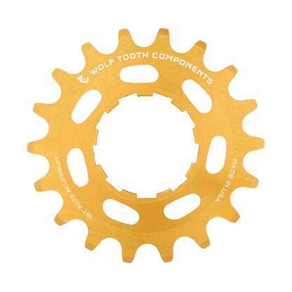 Gold / 18T Aluminum Single Speed Cog