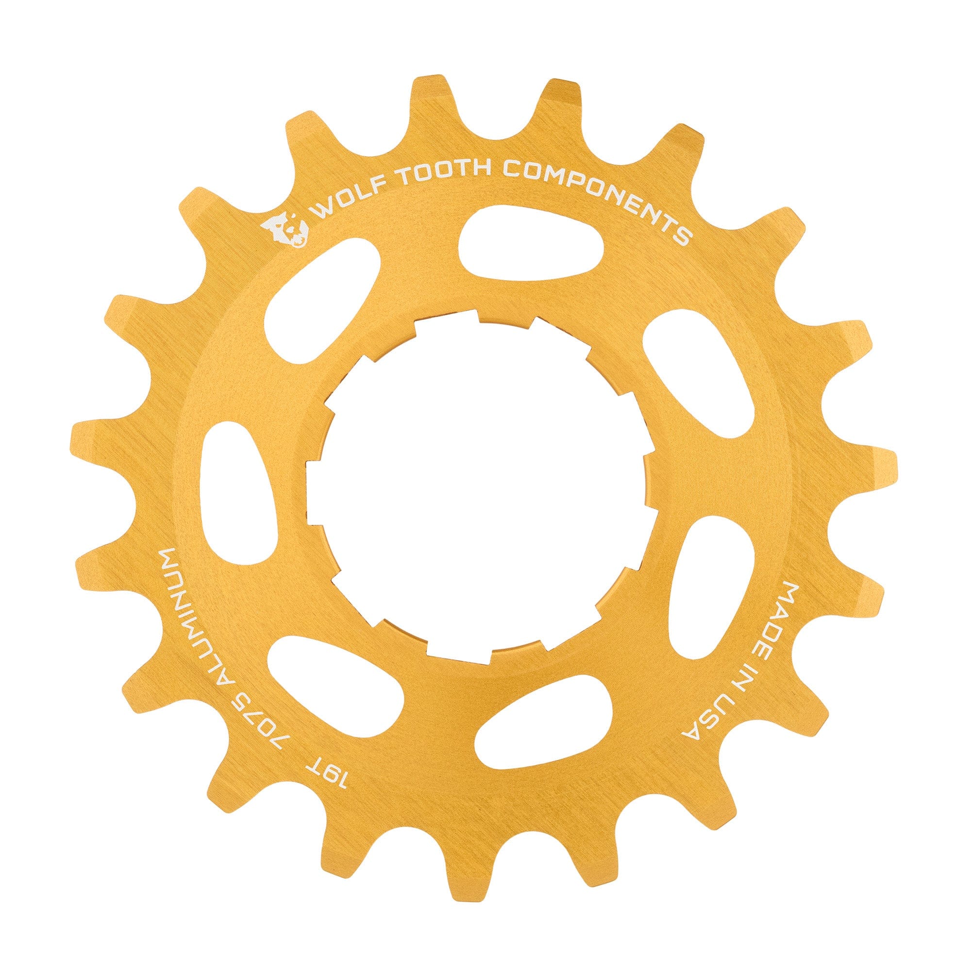 Gold / 19T Aluminum Single Speed Cog