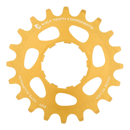 Gold / 20T Aluminum Single Speed Cog