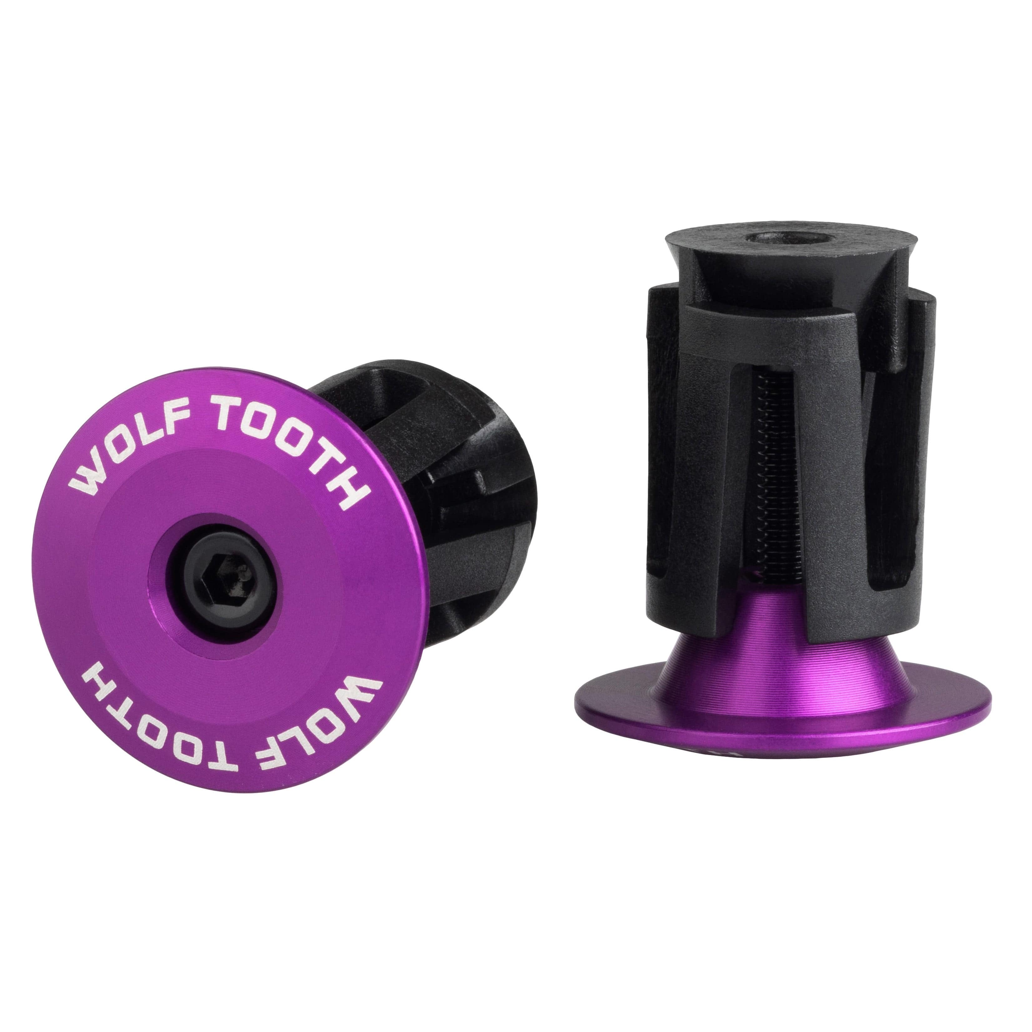 Aluminum / Ultraviolet Purple Alloy Bar End Plugs