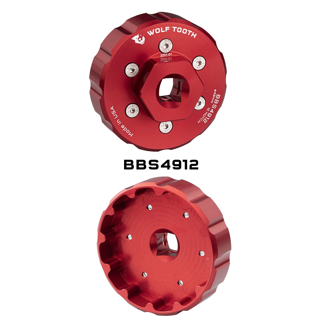 Red / BBS4912 – 12 notch 49mm Bottom Bracket Tools