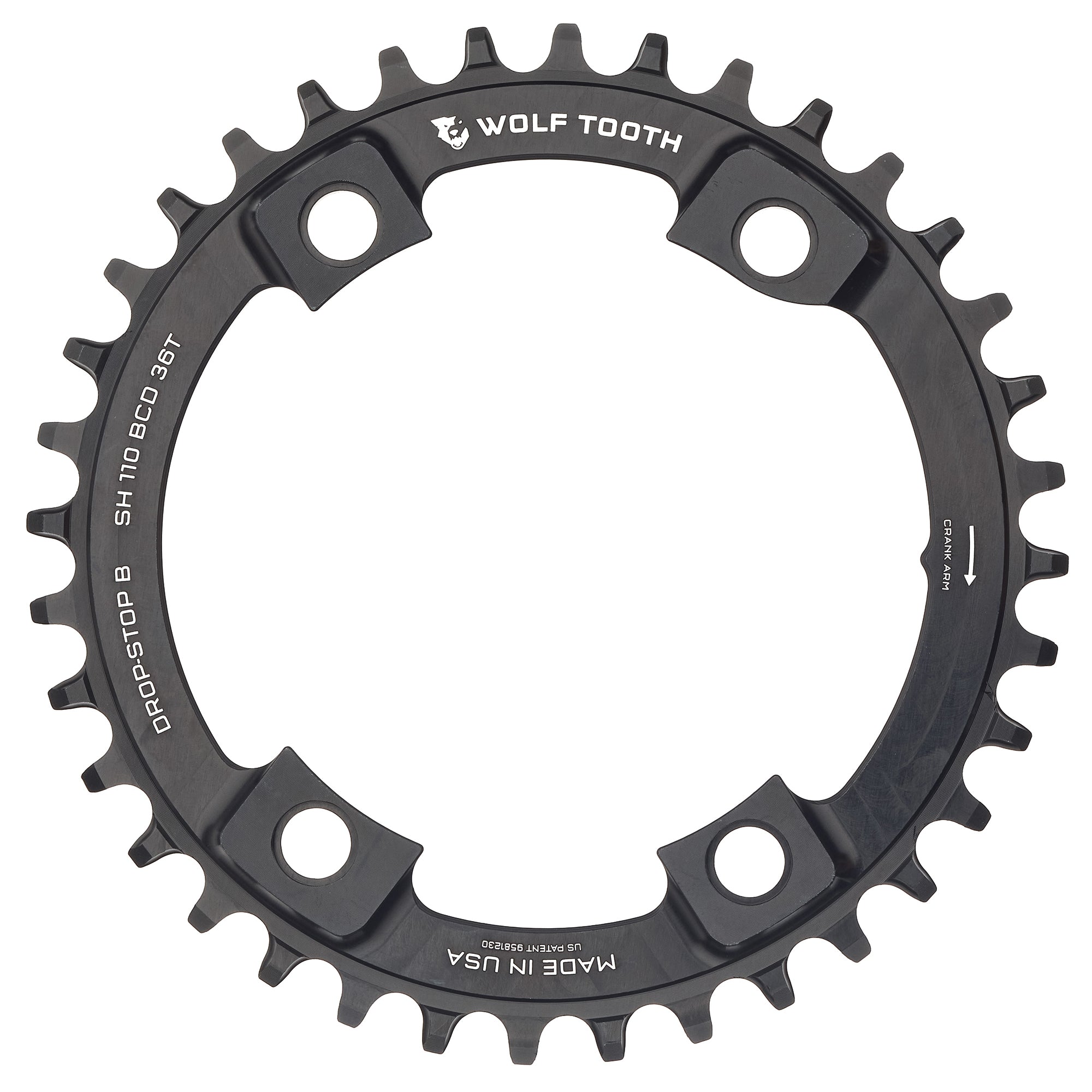 110 BCD Asymmetric 4-Bolt Chainrings for Shimano Cranks