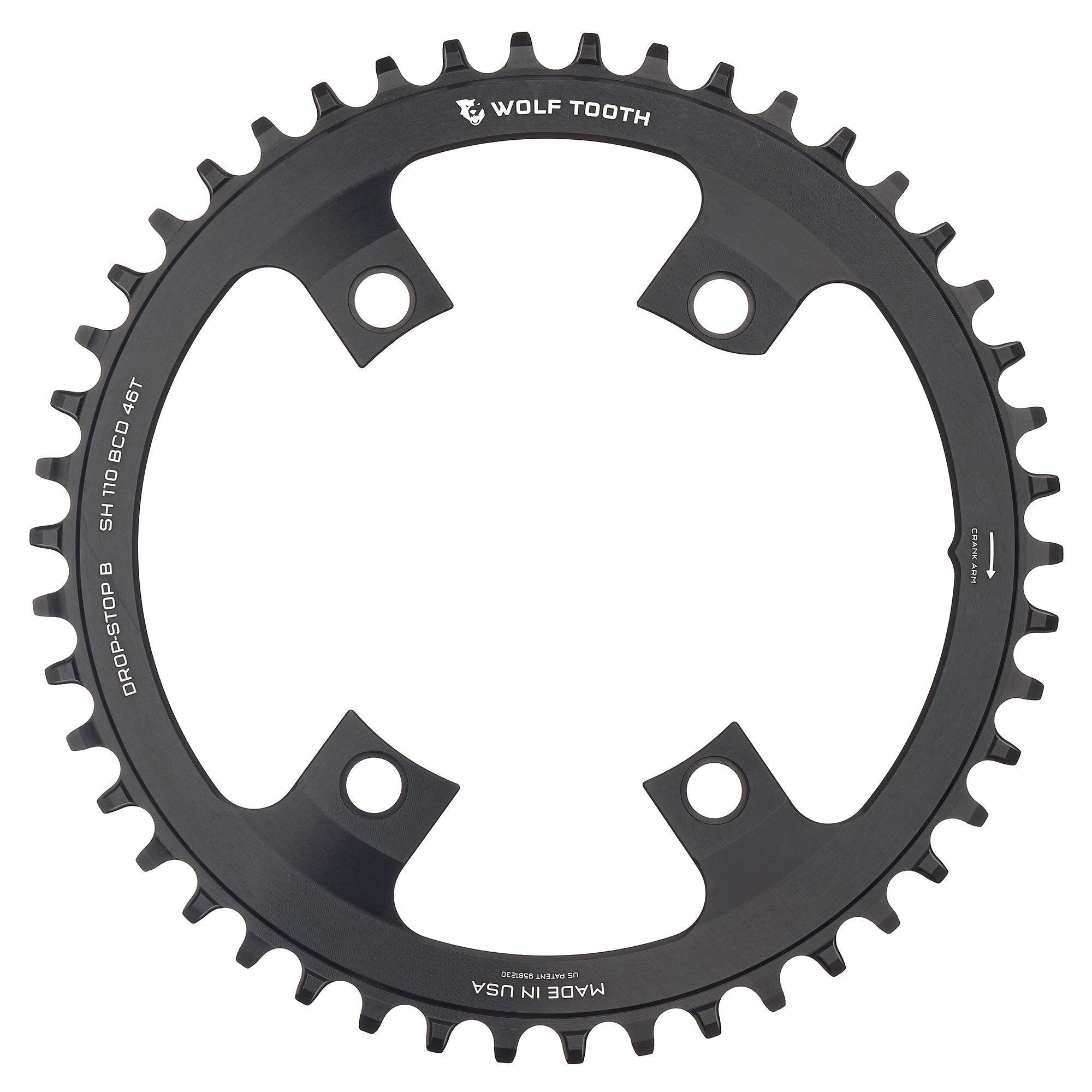 110 BCD Asymmetric 4-Bolt Chainrings for Shimano Cranks