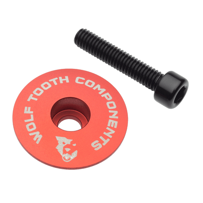 Aluminum / Red Ultralight Stem Cap and Bolt