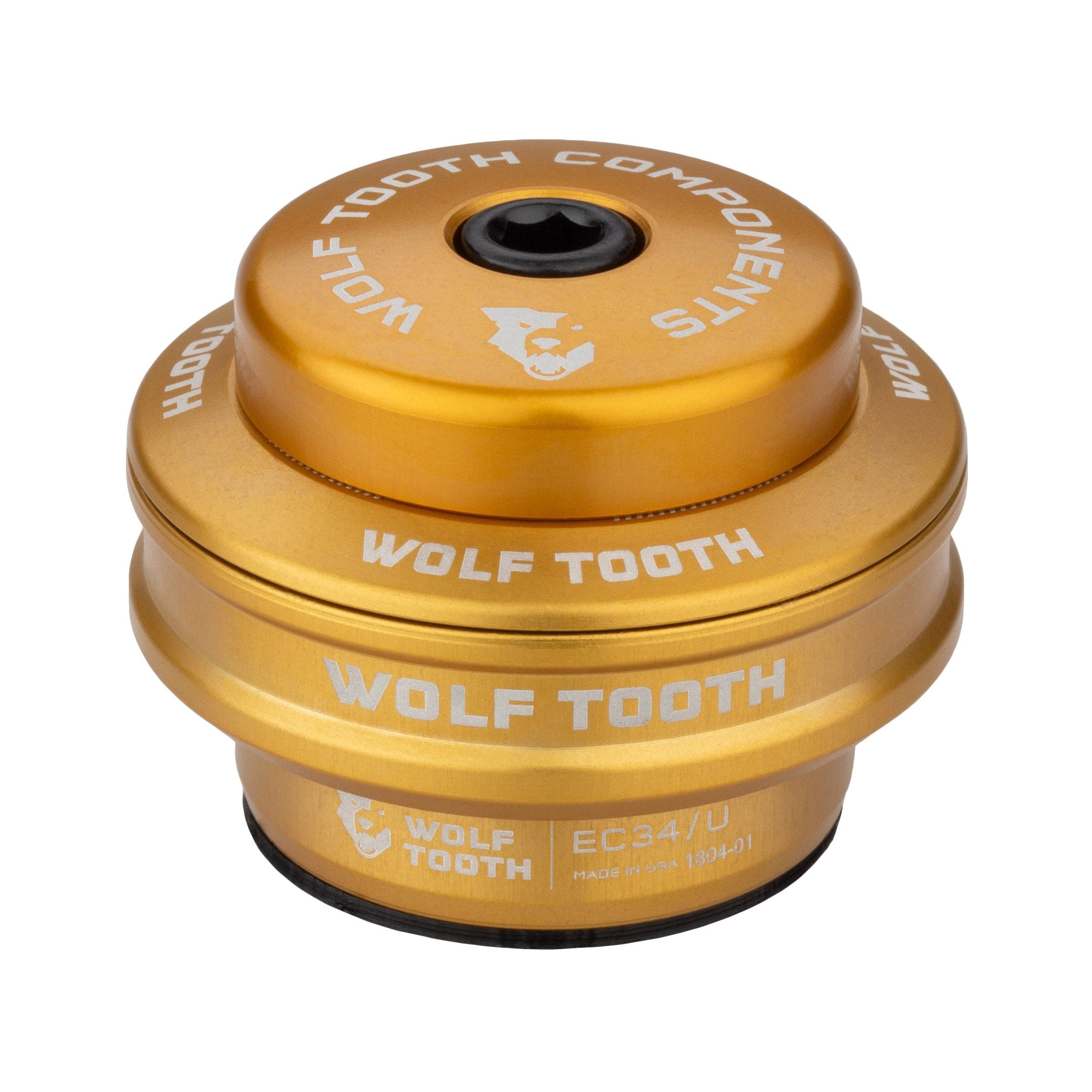 Upper / EC34/28.6 16mm Stack / Gold Wolf Tooth Premium EC Headsets - External Cup