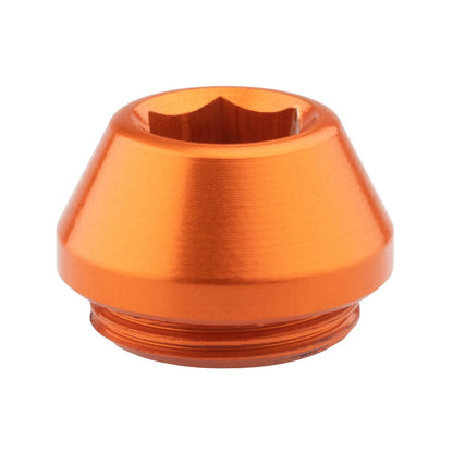 Aluminum / Orange Axle Cap